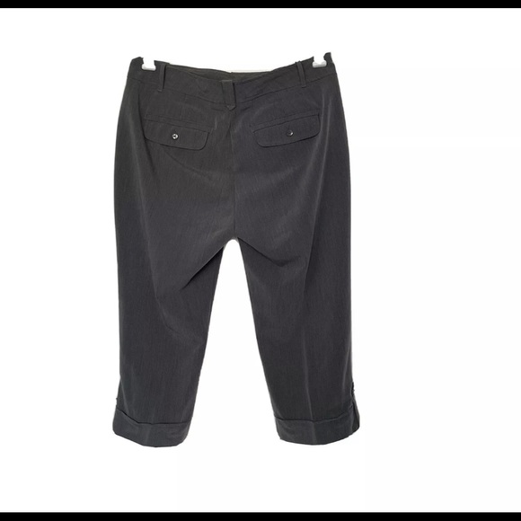 Gloria Vanderbilt Gray Capri Career work pants Size 10 - Picture 3 of 4